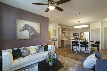 Ceiling Fan In Living Room at Integra Sunrise Parc, Kissimmee, FL
